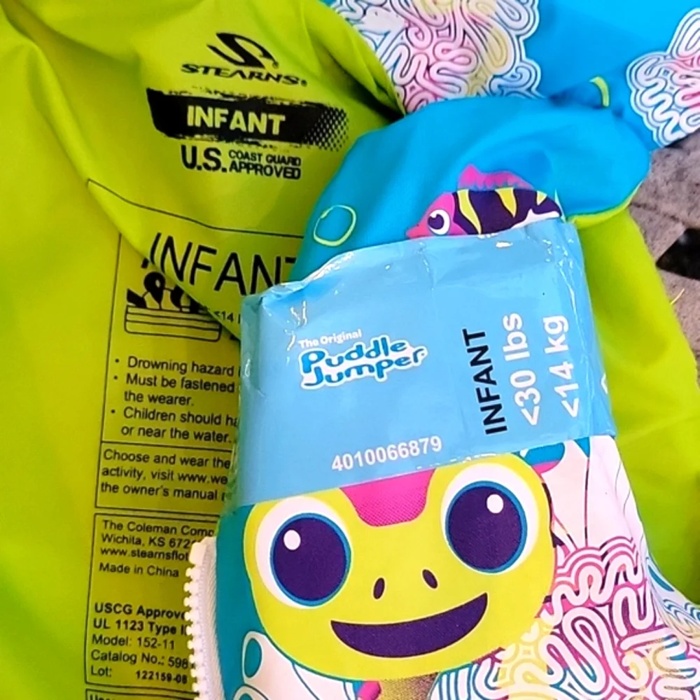 NEW - NWT Puddle Jumper Stearns Original Swim Shifters Infant Life Jacket & Vest